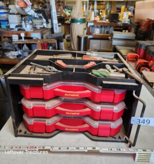 n349- Olympia Tools 3-drawer hardware organizer