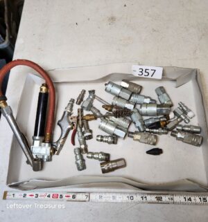 n357- collection of air compressor fittings, connectors