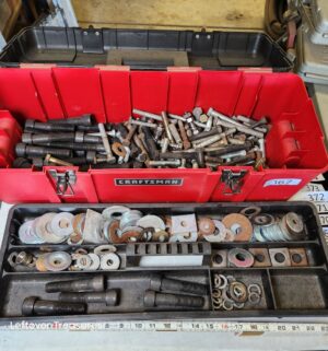 n367- Large Craftsman Tool box w/ large bolts