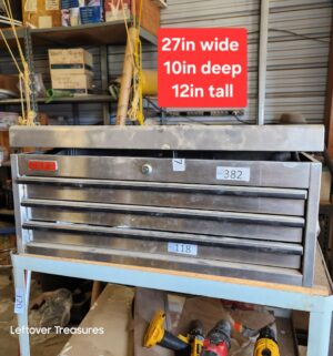 n382- CSPS Stainless Tool Chest. No Contents. From Sams Club or Lowes