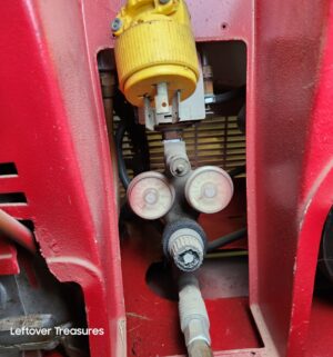 n388- Manchester Industrial Air Compressor w/ cart, power cord, hose - Image 7