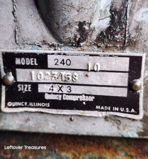 n389- Speedaire 80-gallon industrial vertical air compressor Model 5F231B - Image 9