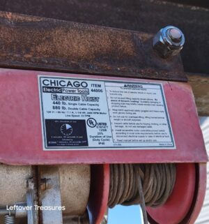 n390- portable steel gantry crane. Comes apart. Sold with hoist - Image 6