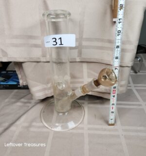 o31- Glass Water Pipe. Sold as Novelty.