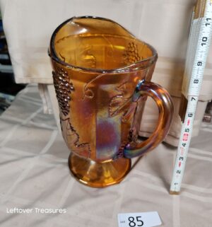 o85- vintage Indiana Glass Company footed pitcher Harvest Grape - Image 2