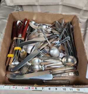 o87- stainless, silverplate flatware - Image 1