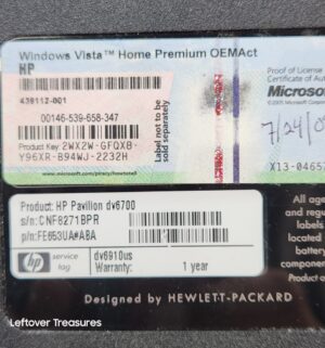 o103- HP Pavilion dv6700. no cord, no code. Condition unknown - Image 3