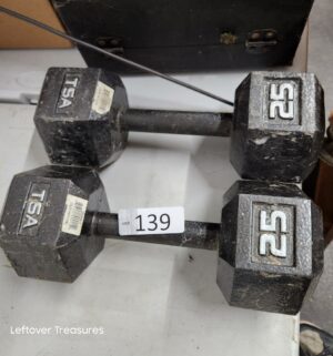 o139- TSA 25lbs dumbells - Image 1