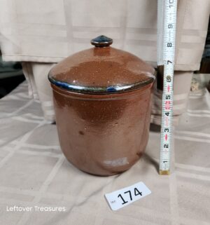 o174- Vintage pottery jar - Image 1
