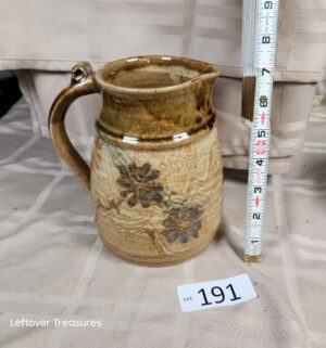 o191- handmade stoneware studio pottery pitcher - Image 1