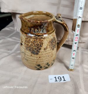 o191- handmade stoneware studio pottery pitcher - Image 2