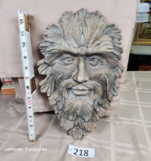 o218- cement Green Man wall plaque - Image 1