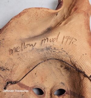 o241- Mellow Mud Sculputed Mask Bloom Wall Plaque Pottery - Image 5