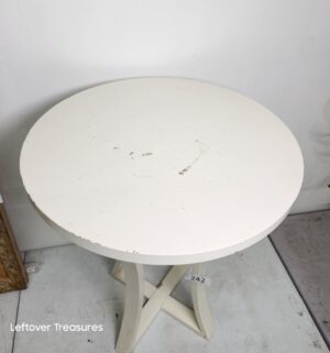 o242- Round Wooden Accent Table - Image 2