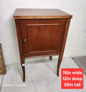 o243- 1900s antique solid wood smoking stand - Image 1
