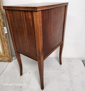 o243- 1900s antique solid wood smoking stand - Image 3