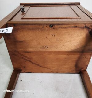 o243- 1900s antique solid wood smoking stand - Image 6