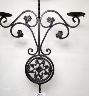 o245- wrought iron floor candelabra 28in tall - Image 2
