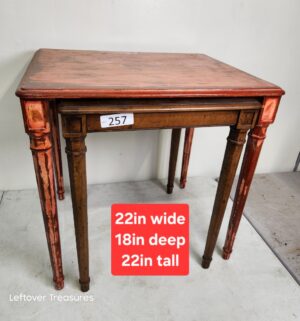 o257- Vintage Henredon Nested table set. 2 are painted - Image 3