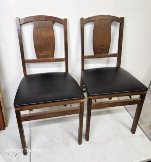 o260- Set of 5 Stakmore folding chairs. Mid century. Great shape - Image 2
