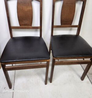 o260- Set of 5 Stakmore folding chairs. Mid century. Great shape - Image 3