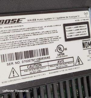 o270- Bose Wave Music System IV in Platinum Silver. Works - Image 4