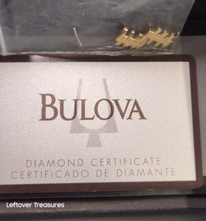 p139- Bulova Ladies Watch w/ Diamonds. Includes Cert & Box - Image 3