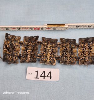 p144- vintage ornate panel bracelet, chinese export style - Image 4