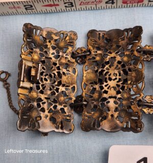 p144- vintage ornate panel bracelet, chinese export style - Image 5