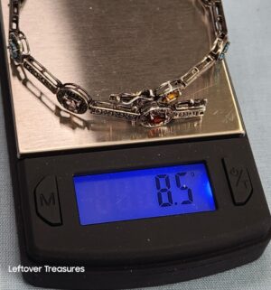 p153- Sterling Silver amethyst, garnet, blue topaz, peridot, and citrine Bracelet - Image 5