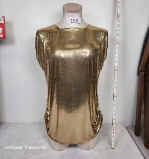 p158- VERY RARE Whiting & Davis disco blouse Size M-L, 1979-80