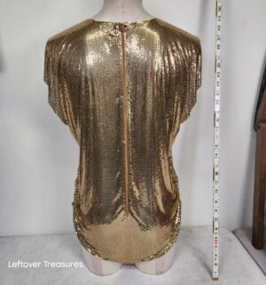 p158- VERY RARE Whiting & Davis disco blouse Size M-L, 1979-80 - Image 3