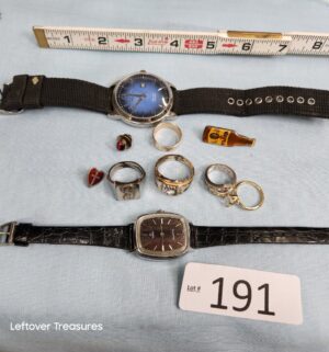 p191- vintage timex watches and rings, pins