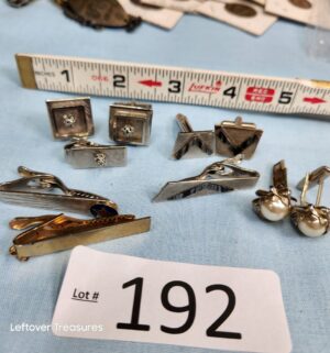 p192- vintage cuff link, tie pin collection