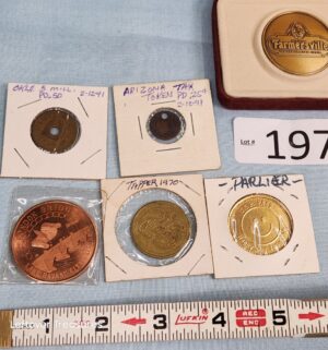 p197- Vintage Token coins