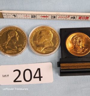 p204- Washington, Revere, Wayne Coins