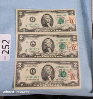 p252- 1976 Series United States Two-Dollars. Hanford Mail 1976