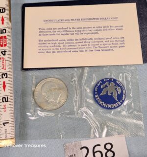 p268- 1971 UNCIRCULATED 40% SILVER EISENHOWER DOLLAR COIN