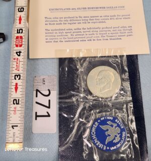 p271- 1971 UNCIRCULATED 40% SILVER EISENHOWER DOLLAR COIN