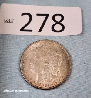 p278- 1921 Morgan Silver Dollar