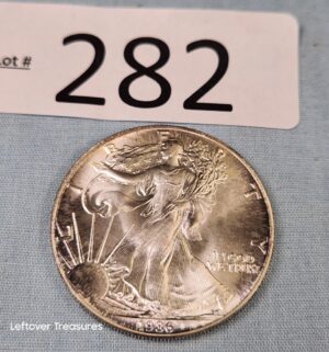 p282- 1986 Walking Liberty Silver Dollar
