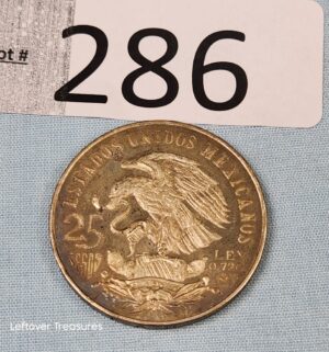p286- Mexican 25 Pesos silver coin minted to commemorate the 1968 Summer Olympics