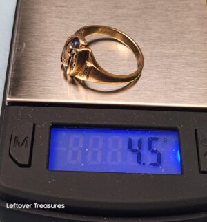 p301- 10k gold blue stone 1977 School ring - Image 4