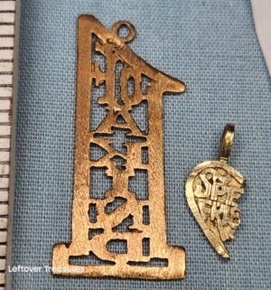 p302- 14k gold pendants, 1 of a kind, heart