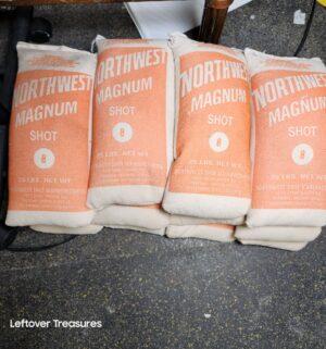 o277- Northwest Magnum Shot 8 (12) 25lbs Bags. Warning may contain lead - Image 1