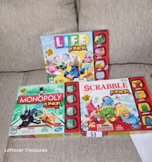 r53- Monopoly, Scrabble, Life Junior Games
