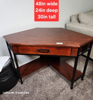 r61- Leick Home Ironcraft Corner Computer Desk