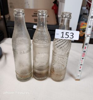 r153- Los Banos, Modesto, Visalia Vintage Bottles