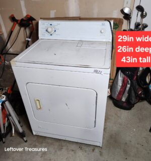 r172- Roper gas Dryer. No gas in home. Tested dryer spins