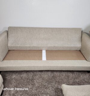r175- 2 Piece Sofa & Loveseat Set w/ Throw Pillows. Very Clean. Smoke Free/Pet Free Home. 1 Very Small hole seen in cushion - Image 5